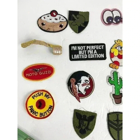 20 PC Assorted Sewing Applique Patches Iron on Sew On NEW Mixed - Picture 8 of 10